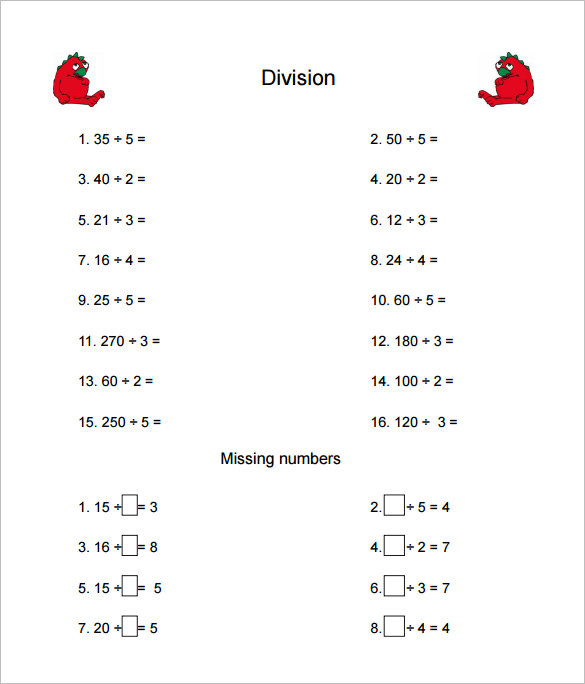 Pdf Multiplication And Division Worksheets Multiplication Pdf | Pdfprof.com