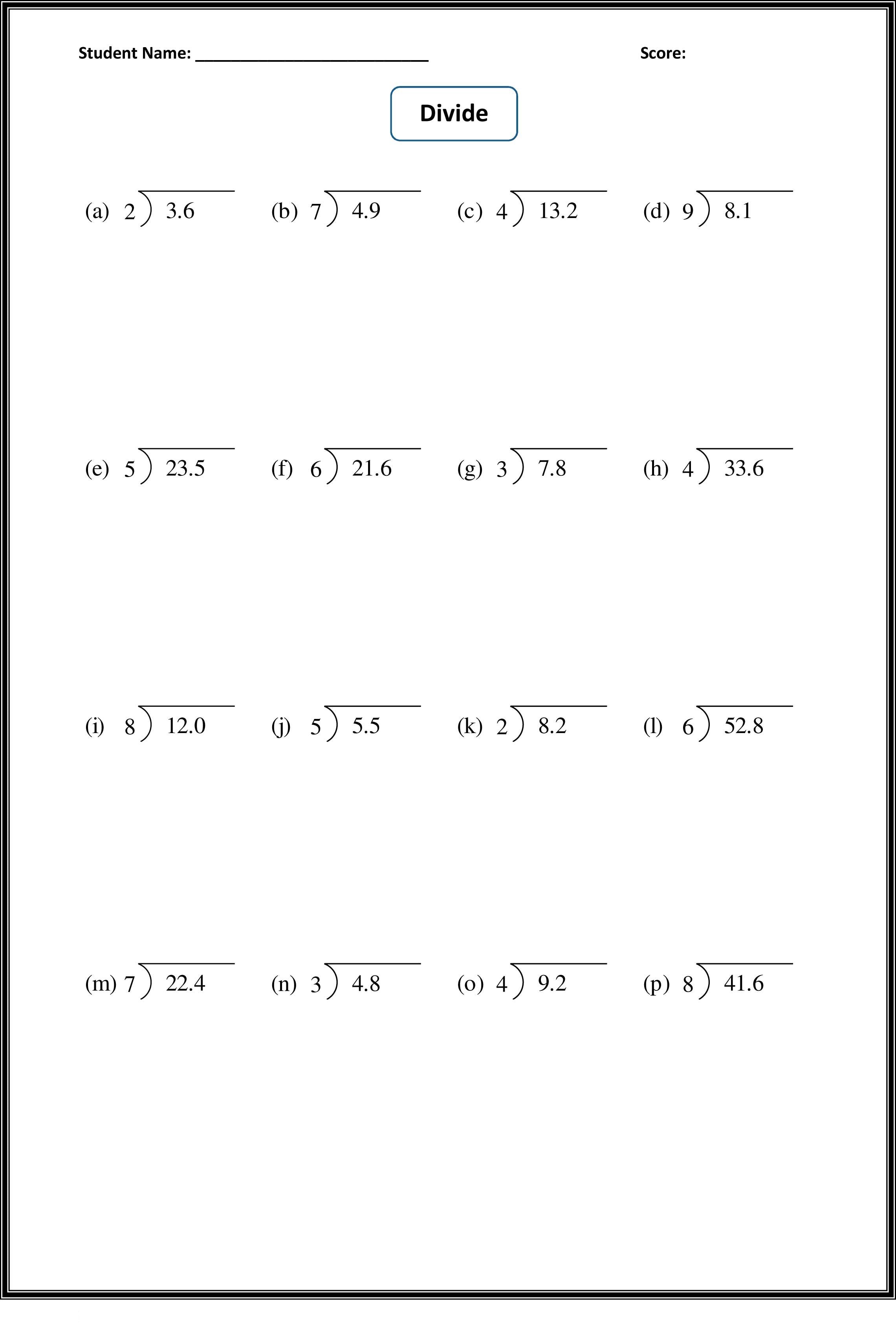 decimal-grade-6-multiplication-table