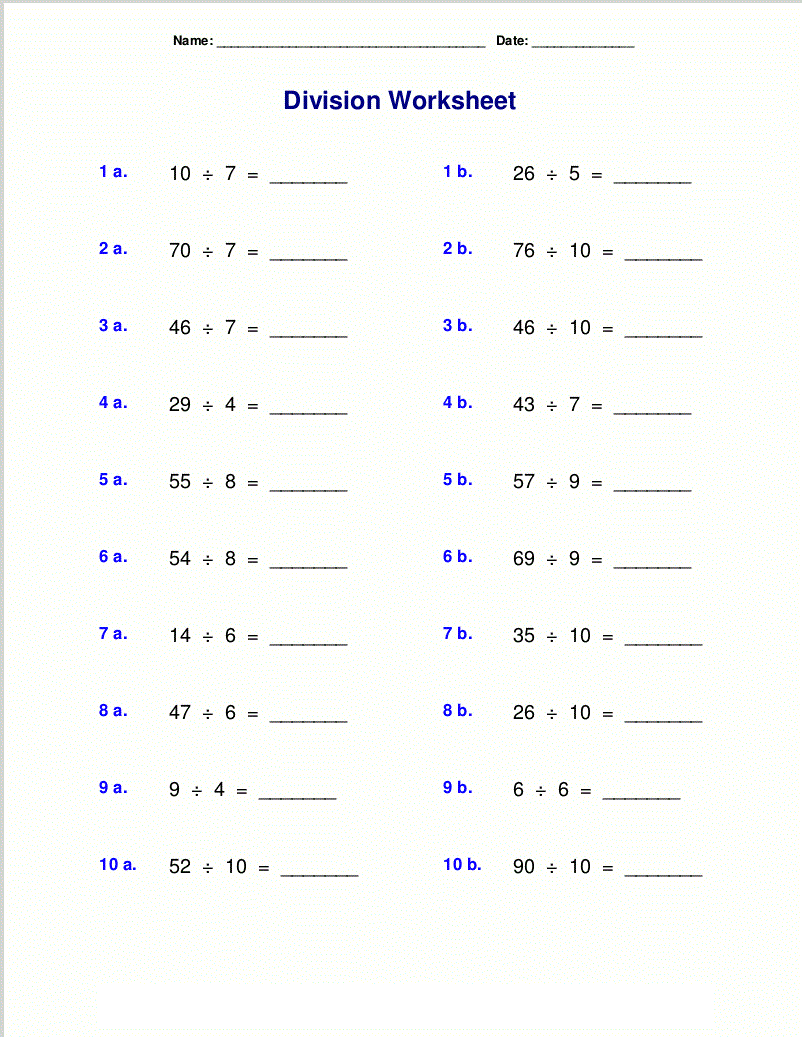three digit division no remainders math worksheets fourth grade