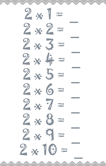 Multiplication Chart 2 Blank