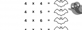 4 Times Table Worksheet PDF