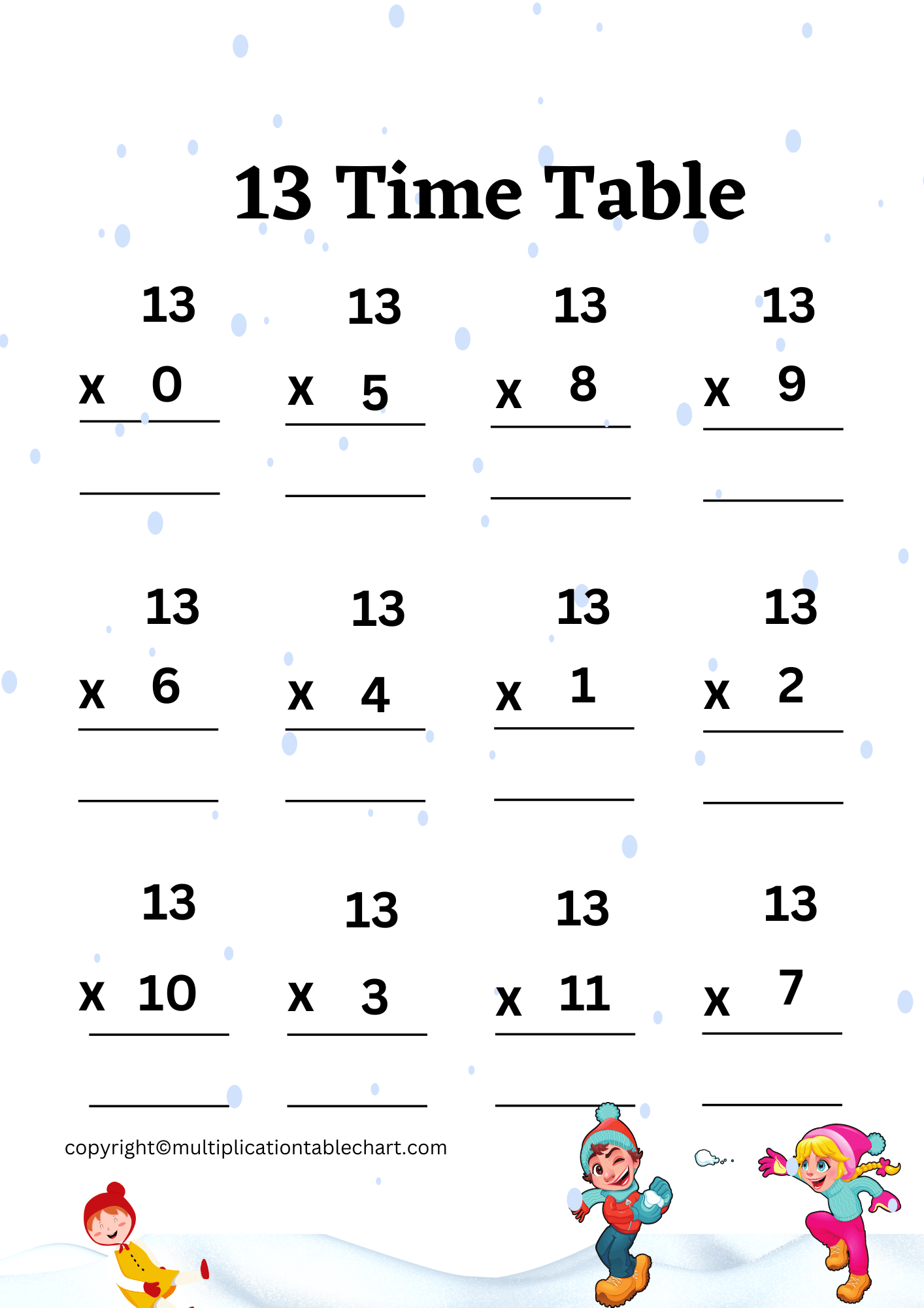 thirteen-times-table-worksheet-multiplication-table